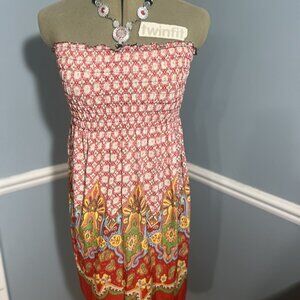 Boho Strapless Paisley Sundress Cover-Up – Women’s M (Never Worn)